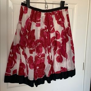 Rose Print with Black Trim Skirt